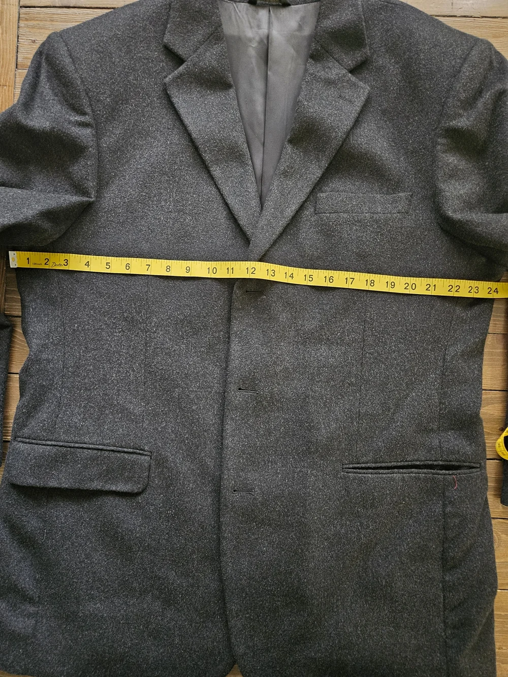 Gianfranco Ruffini Italy Men’s Blazer 46L Wool Silk Cashmere Gray Sport Coat